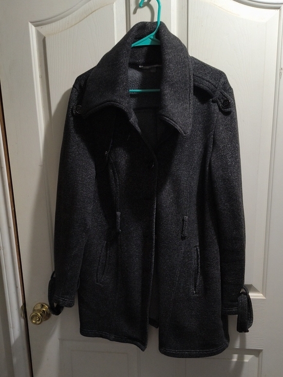 Valerie Stevens Jackets & Blazers - Valerie Stevens Black and Heather Gray Knit Cardigan